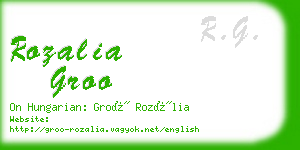 rozalia groo business card